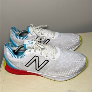 New Balance fuel cell echo White Sneakers with Red, Blue, and Yellow Accents